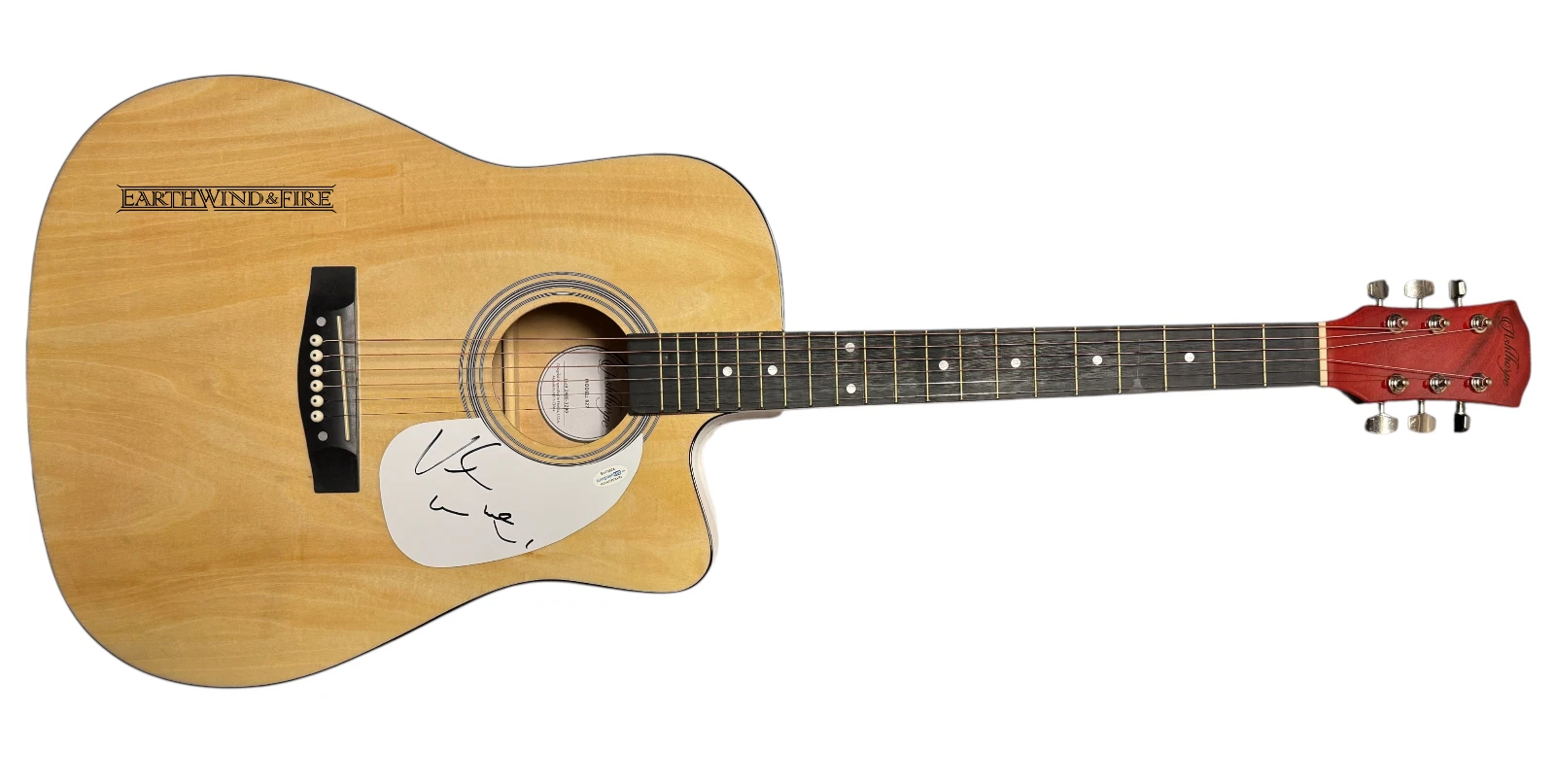 Verdine White EARTH, WIND & FIRE Signed Autograph Full Size Acoustic Guitar ACOA