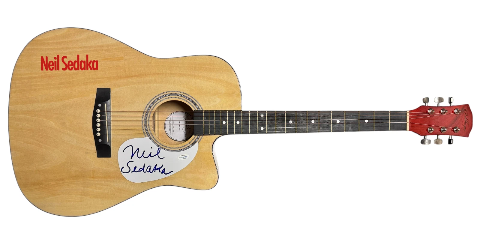 Neil Sedaka Signed Autograph Full Size Acoustic Guitar Singer Songwriter ACOA