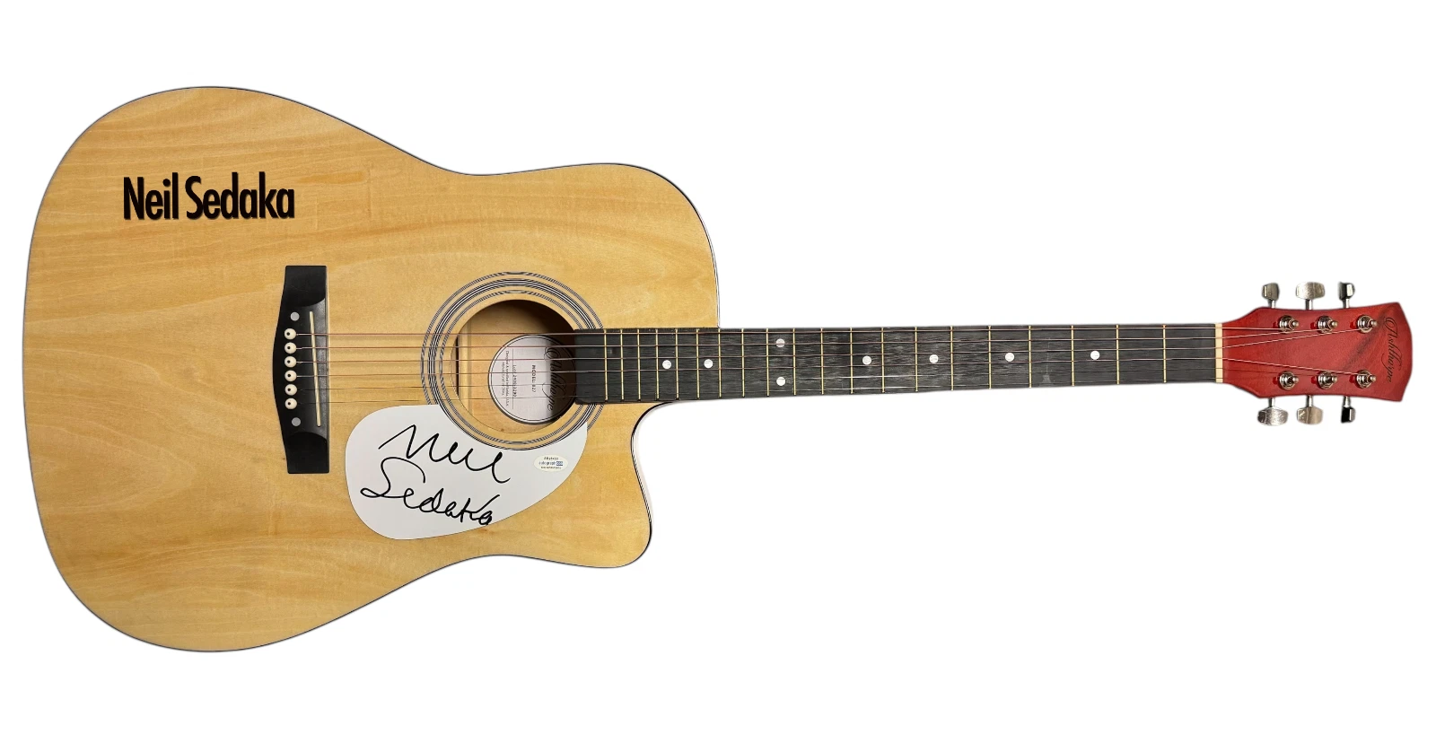 Neil Sedaka Signed Autograph Full Size Acoustic Guitar Singer Songwriter ACOA