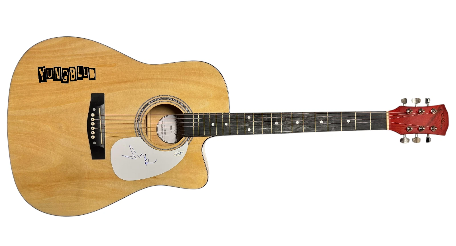 YUNGBLUD SIGNED AUTOGRAPH FULL SIZE 41″ ACOUSTIC GUITAR IDOLS SINGER ACOA COA COLLECTIBLE MEMORABILIA