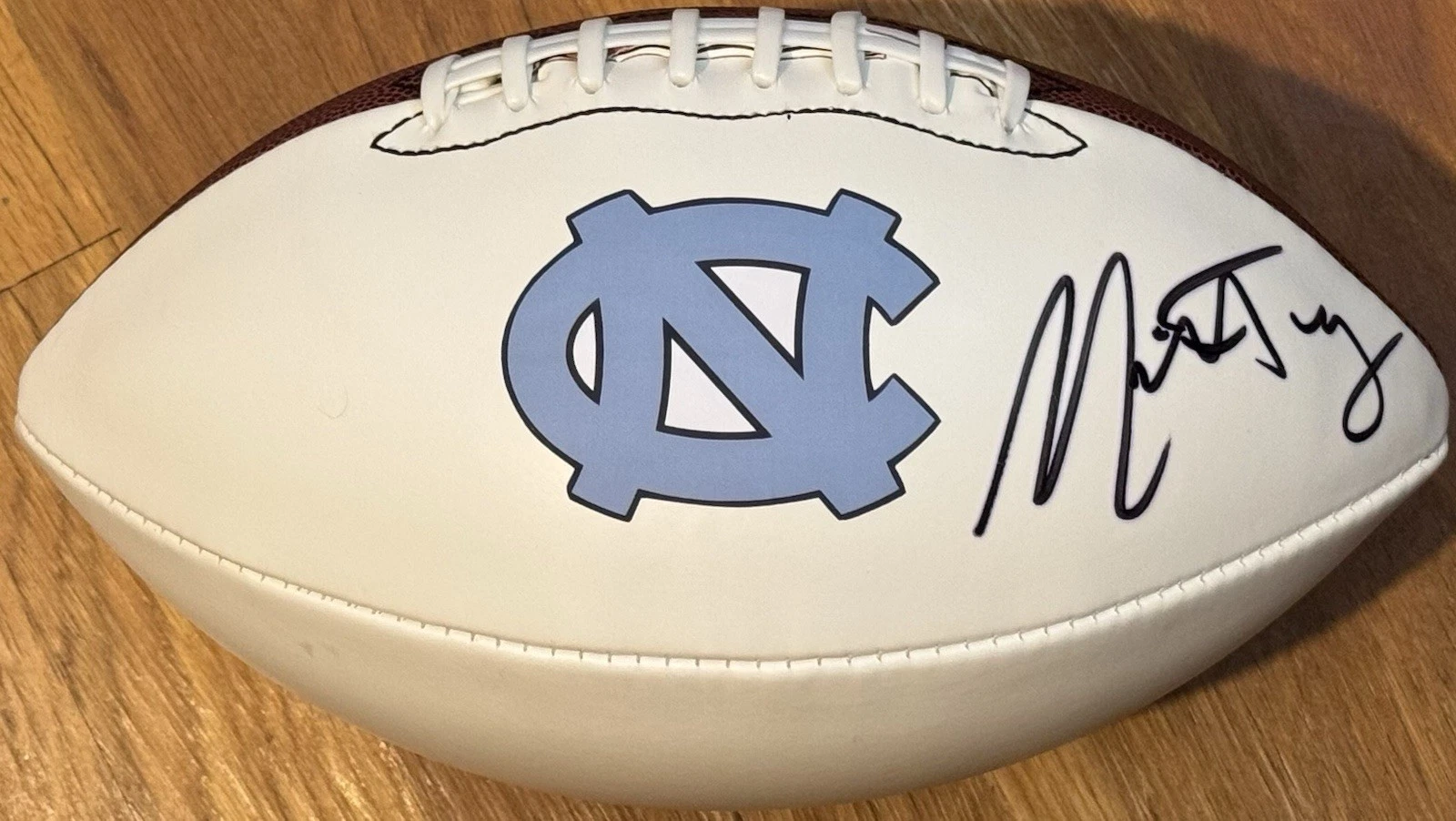 Mitchell Mitch Trubisky Signed Autographed North Carolina Logo Football PSA/DNA