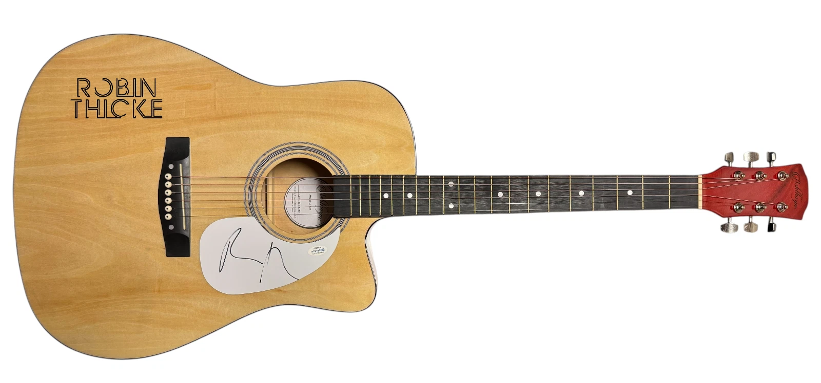 Robin Thicke Signed Full Size Acoustic Guitar Autograph Blurred Lines ACOA COA