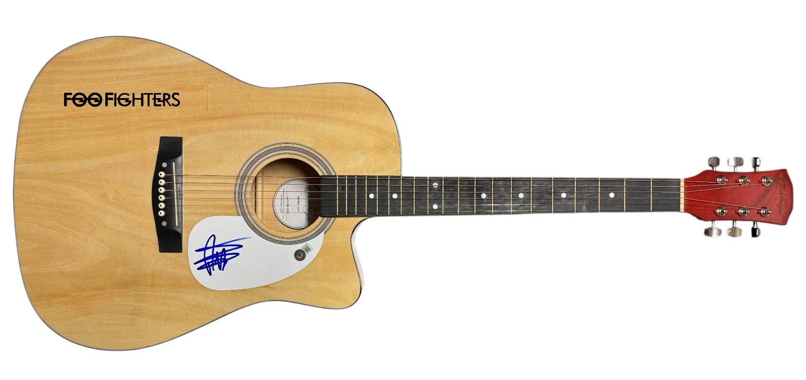 Pat Smear Foo Fighters Signed Autograph Full Size Acoustic Guitar Beckett COA