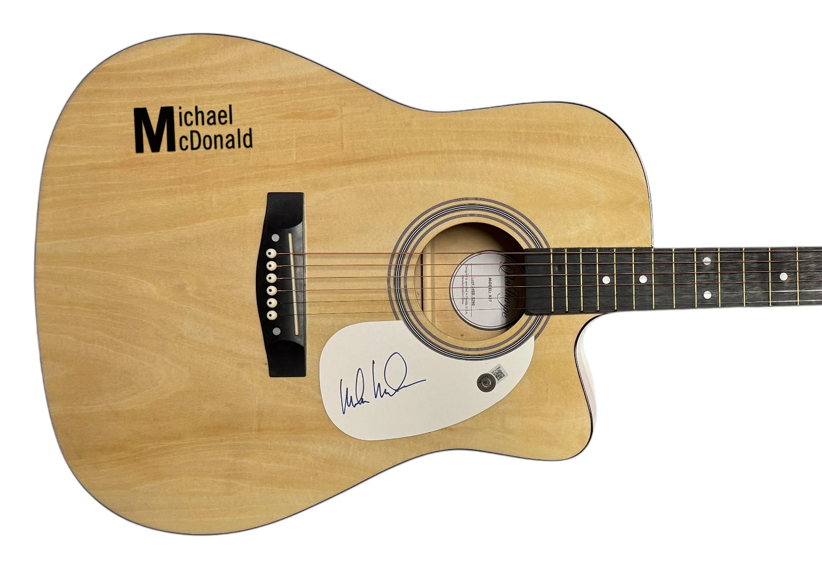 Michael McDonald Signed Full Size Acoustic Guitar Doobie Brothers Beckett COA