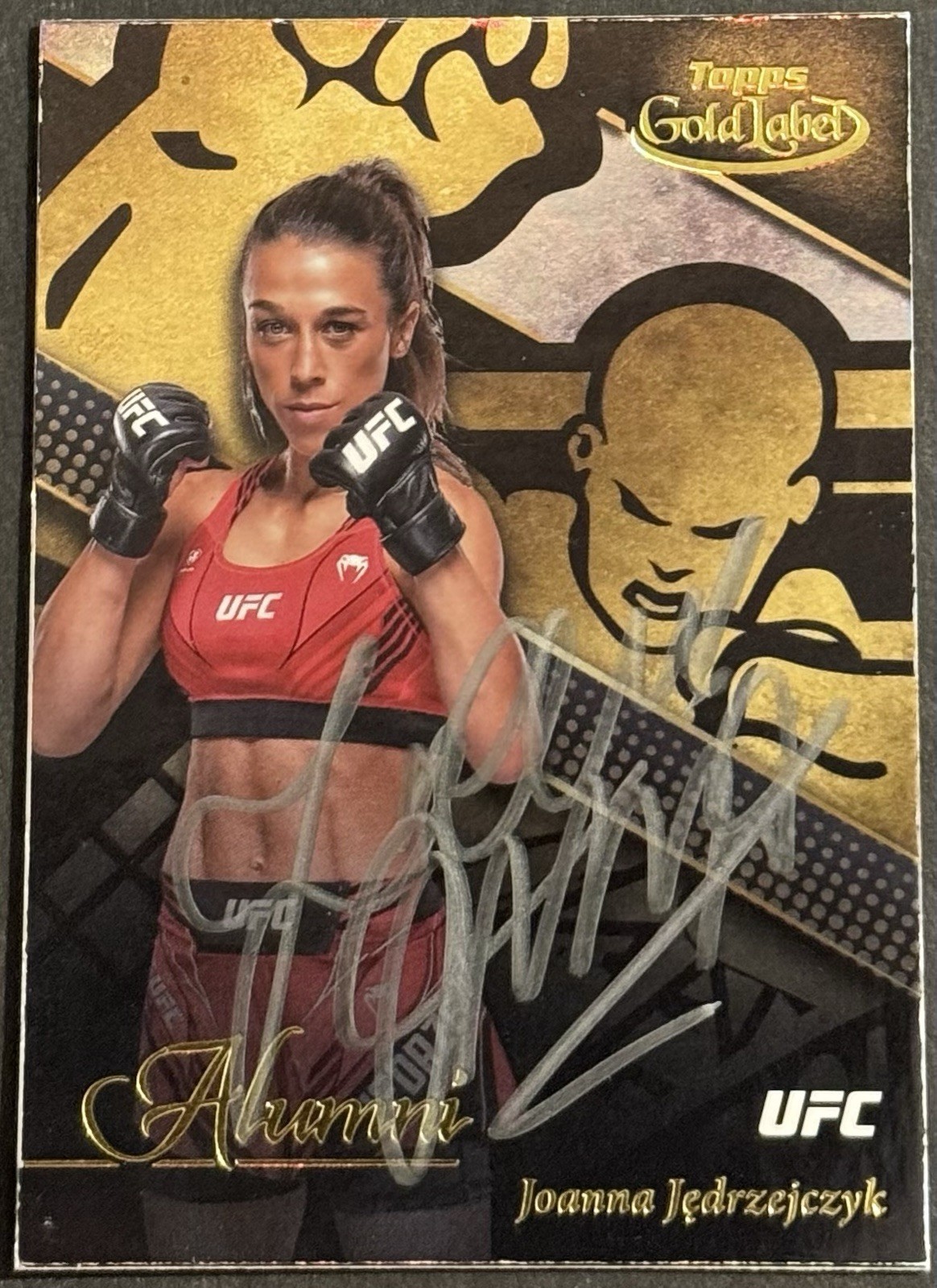Joanna Jedrzejczyk Signed 2024 Topps Gold Label Alumni UFC Base Card BAS Beckett