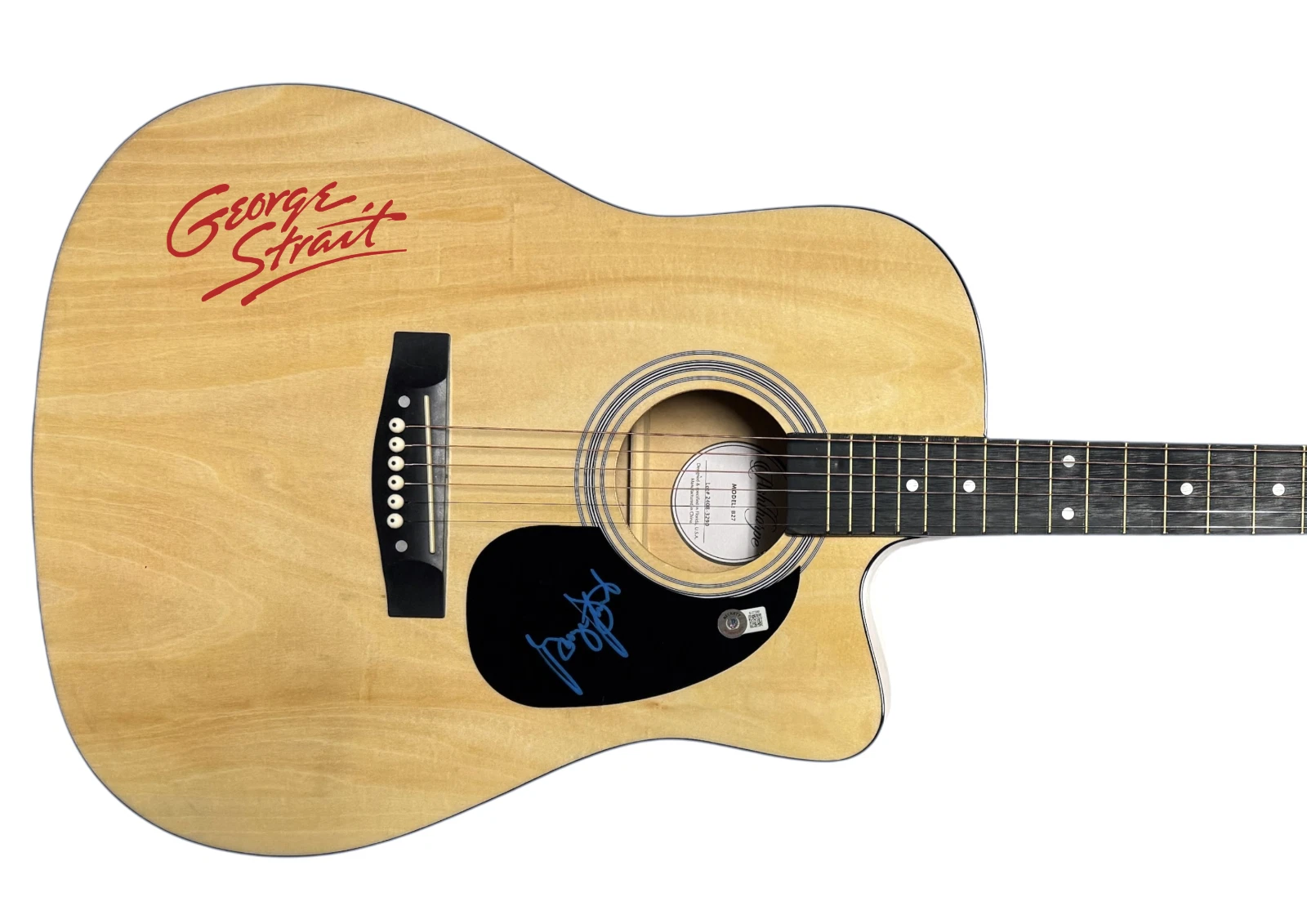 George Strait Signed Autograph Full Size Acoustic Guitar Country Singer BAS COA