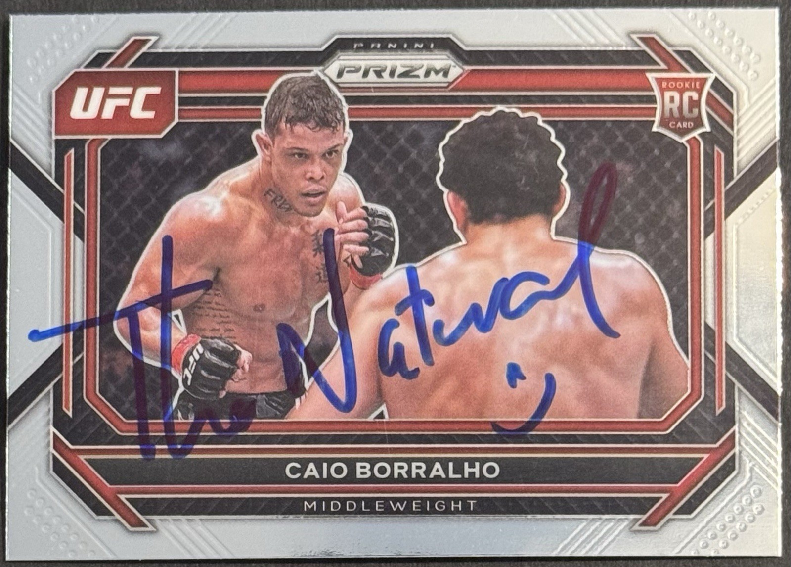 Caio Borralho Signed 2023 Panini Prizm UFC Rookie Card BAS Beckett On Card