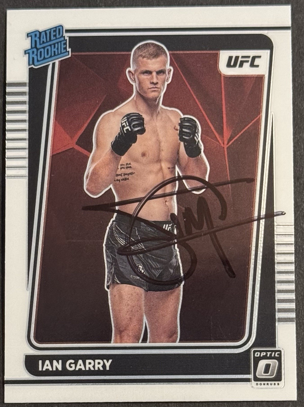 Ian Machado Garry Signed 2022 Donruss Optic UFC Rookie Card BAS Beckett On Card