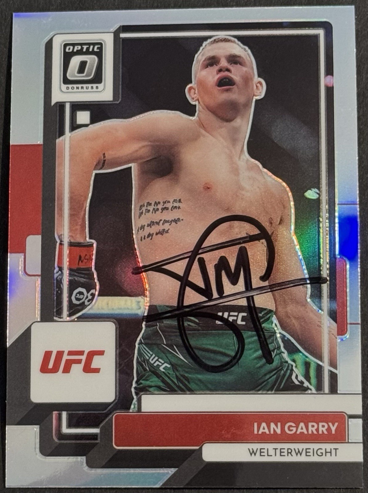 Ian Machado Garry Signed 2023 Donruss Optic Silver UFC Card BAS Beckett