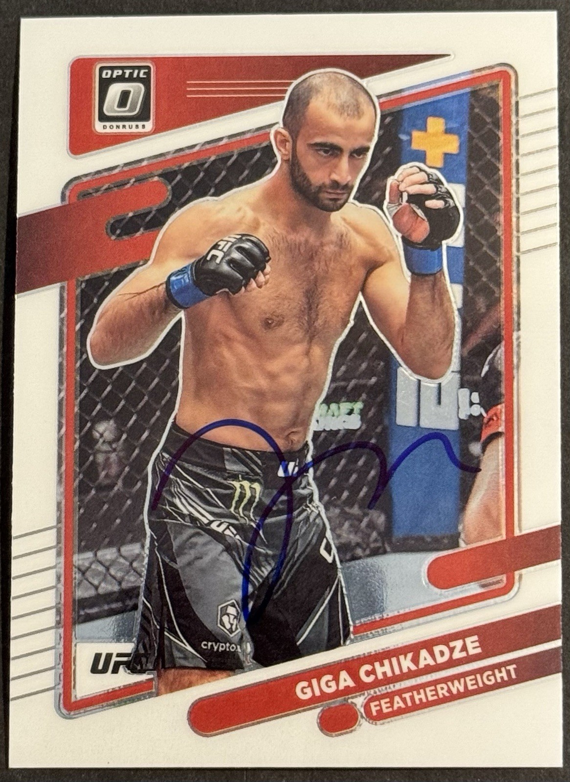 Giga Chikadze Signed 2022 Donruss Optic UFC Card BAS Beckett On Card
