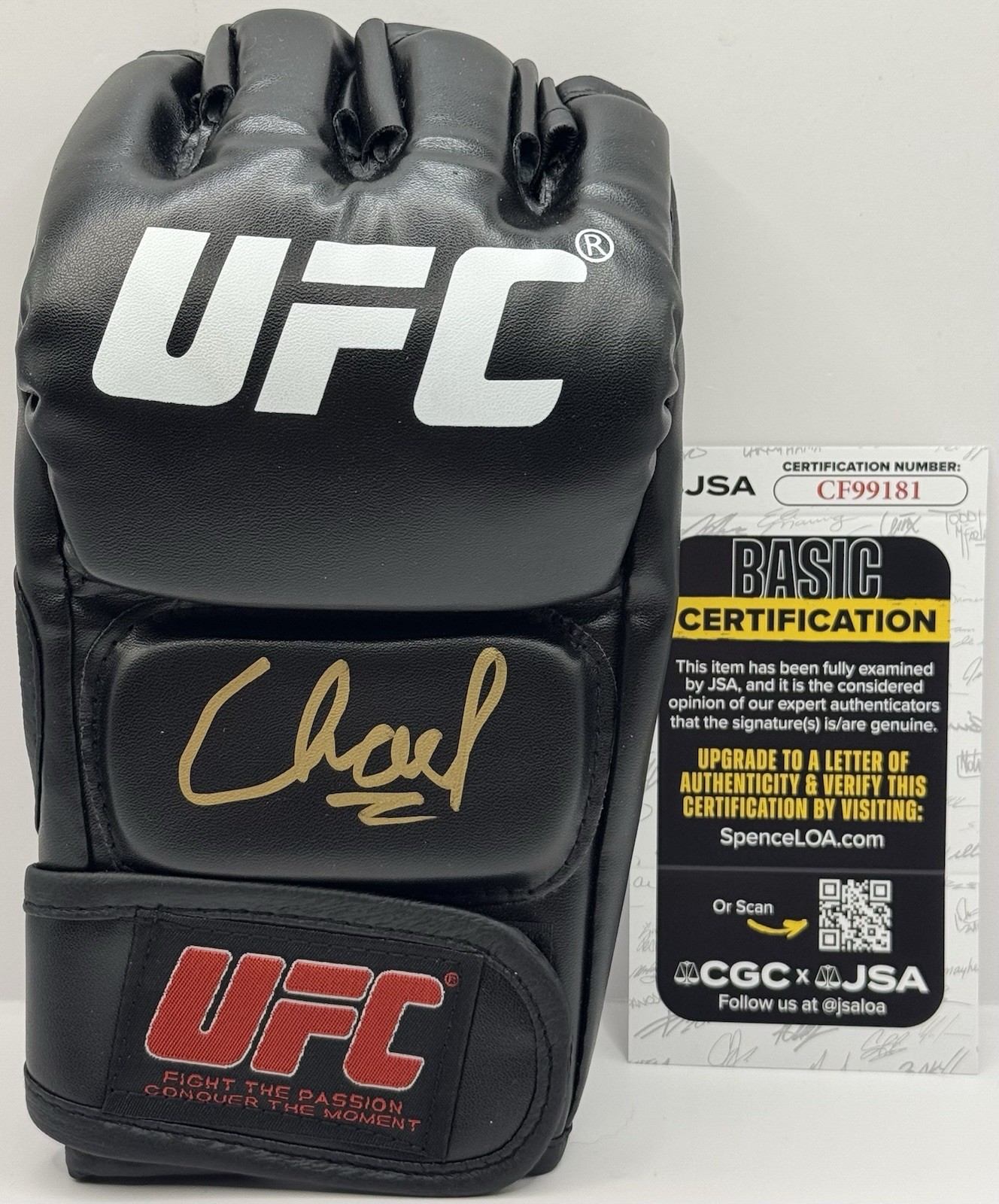 Chanel Sonnen Signed Autographed UFC Fight Glove JSA COA Bad Guy