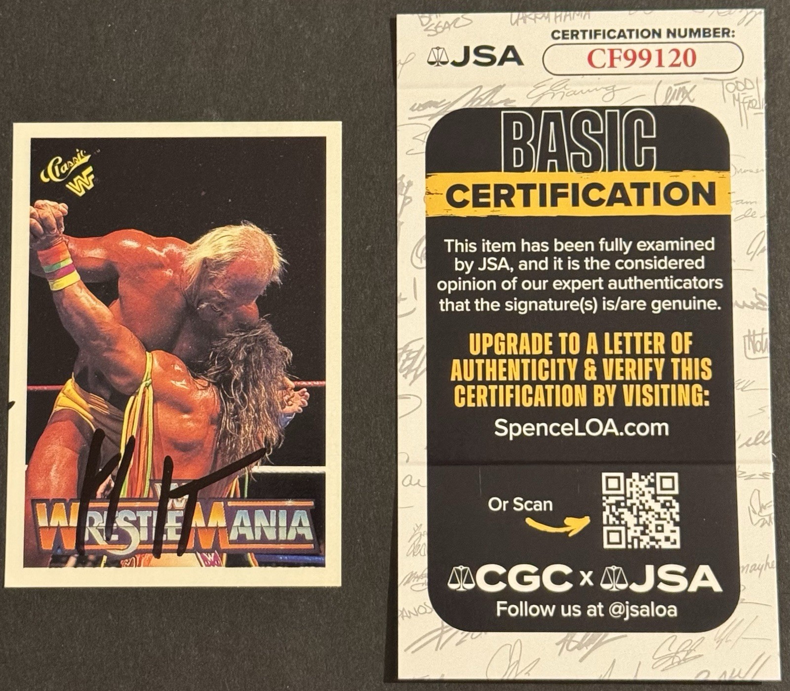 Hulk Hogan Signed Autographed 1990 Classic WWF Wrestling Card JSA COA