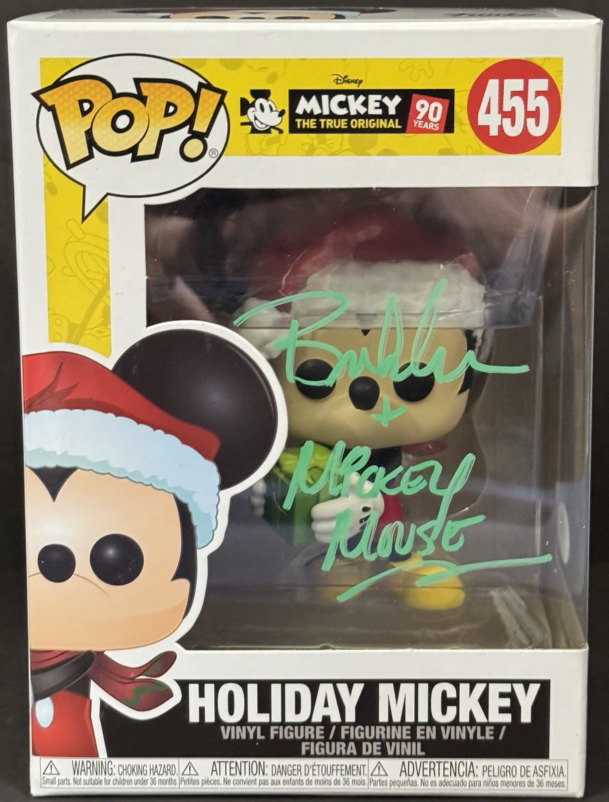 Bret Iwan Signed Mickey Mouse Funko Pop Vinyl 90th Holiday Proof Psa/Dna