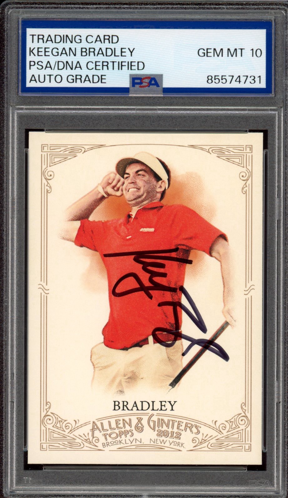 2012 Topps Allen & Ginters #211 Keegan Bradley Signed Rookie PSA GEM MT 10 AUTO