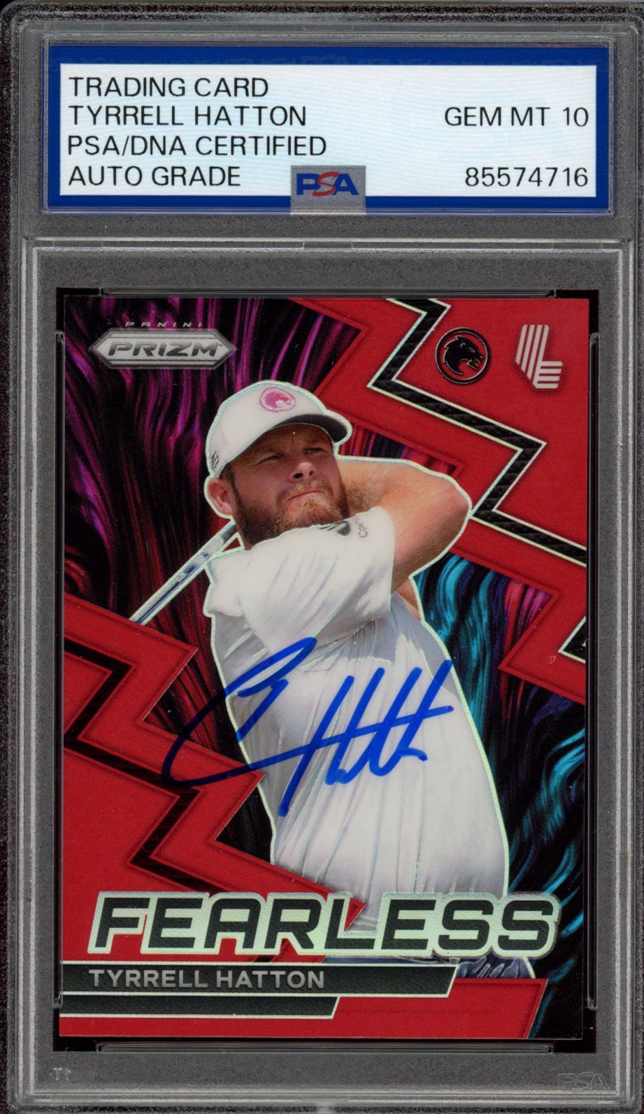 2024 Panini Prizm LIV Tyrrell Hatton Signed Red Fearless /149 PSA GEM 10 AUTO RC