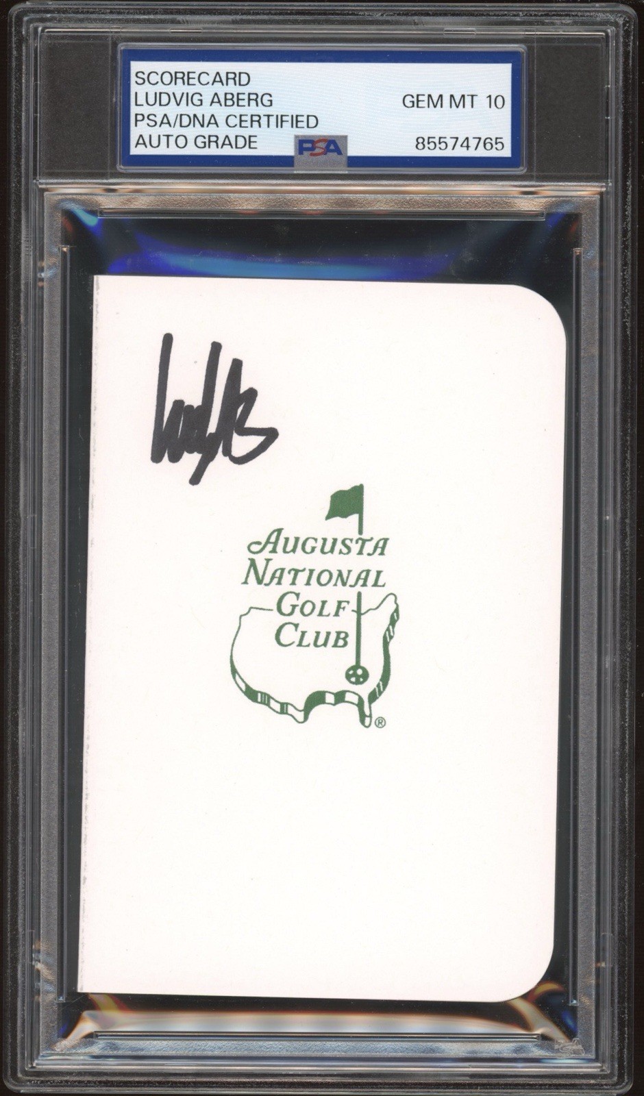 Ludvig Aberg Signed Masters Scorecard PSA GEM MINT 10 AUTO Augusta National Golf