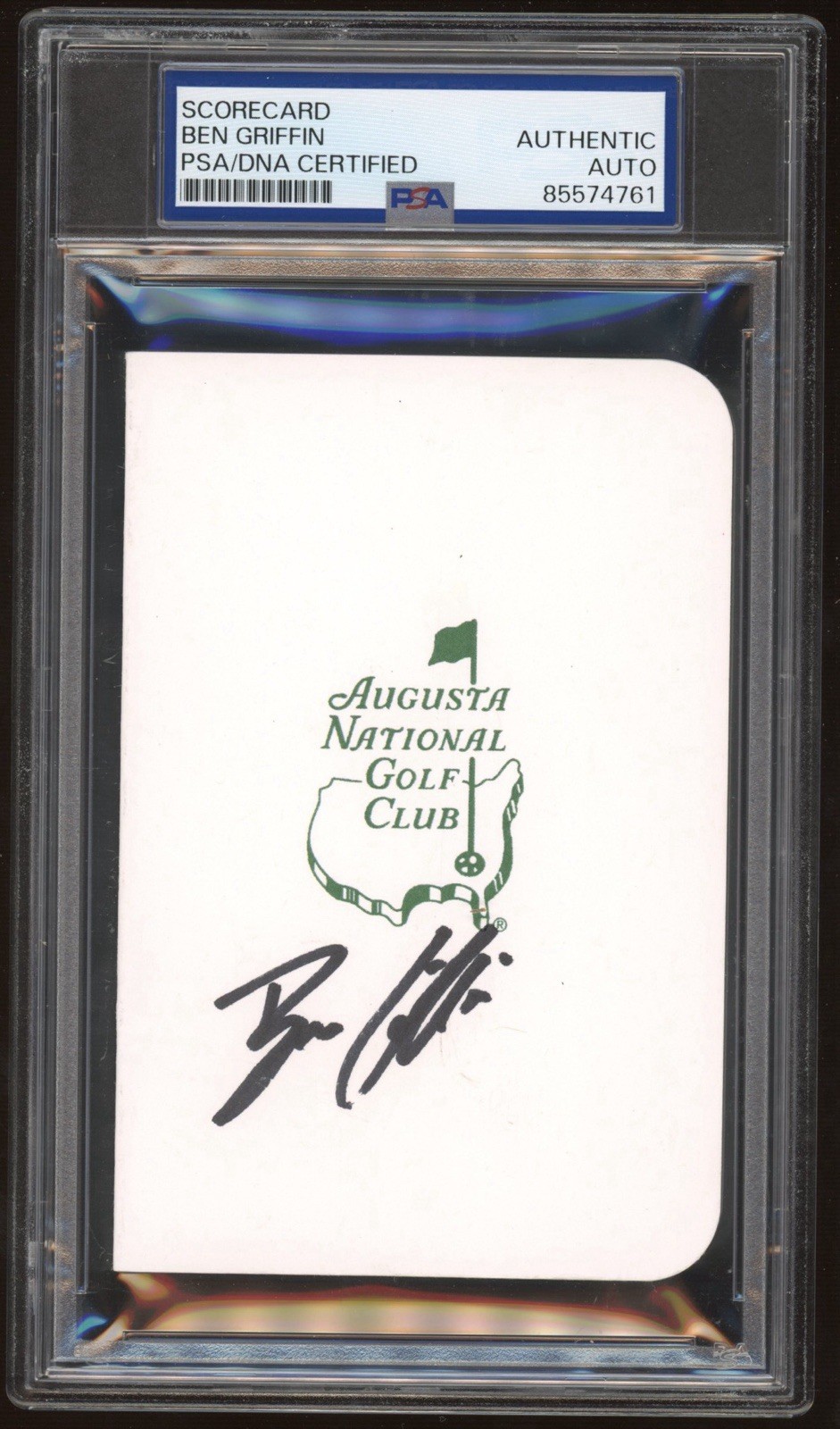 Ben Griffin Signed Masters Scorecard PSA AUTO Augusta National Golf Club PGA