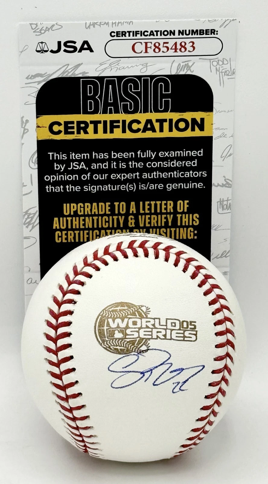 Scott Podsednik Chicago White Sox signed 2005 World Series Baseball Ball JSA