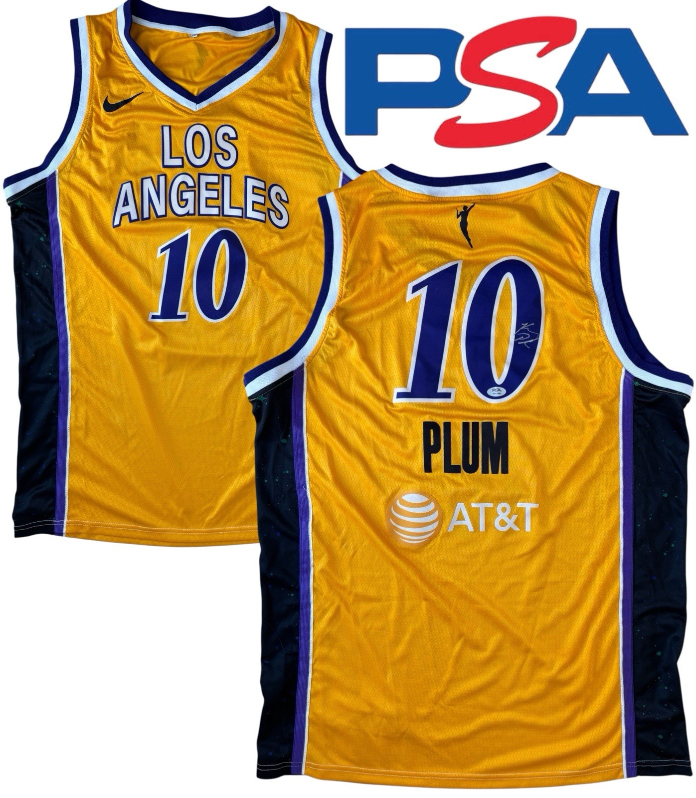 Kelsey Plum Signed WNBA Los Angeles Sparks Rebel Edition #10 Jersey PSA AUTO