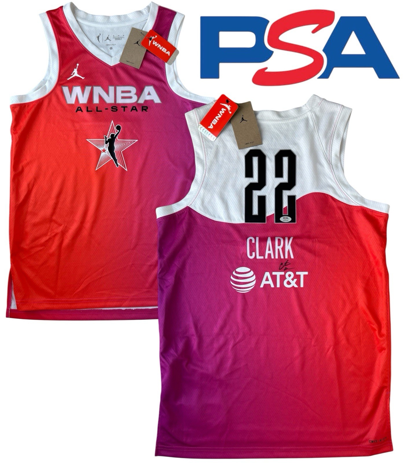 Caitlin Clark Signed Authentic 2024 WNBA ALL STAR GAME #22 Jersey PSA AUTO FEVER