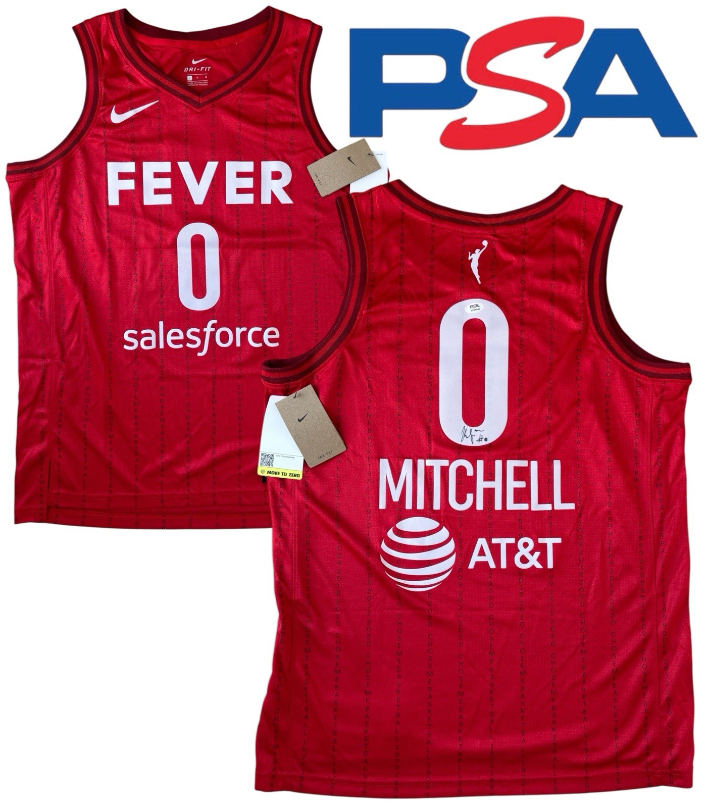 Kelsey Mitchell Signed Autographed WNBA Indiana Fever #0 Jersey PSA/DNA AUTO
