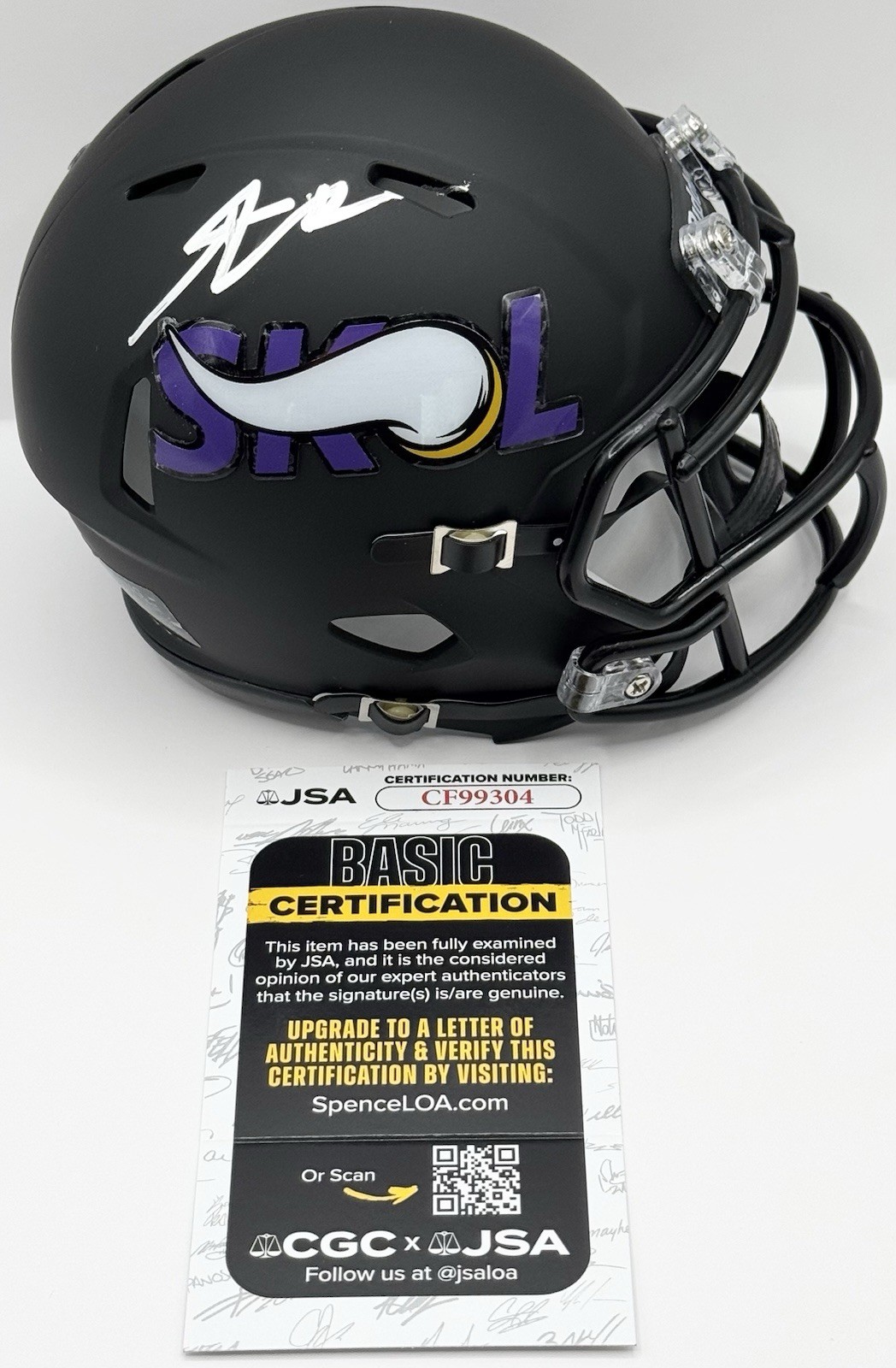 Kwesi Adofo-Mensah Signed Autographed Minnesota Vikings Mini Helmet JSA COA