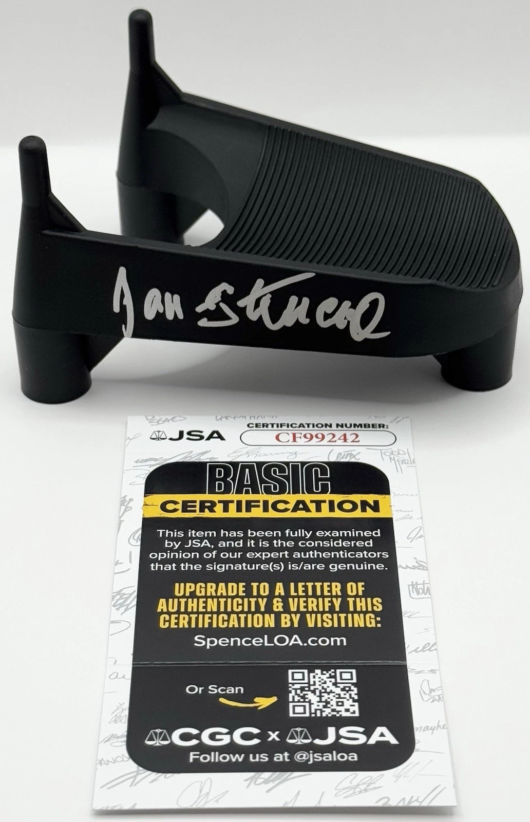 Jan Stenerud Signed Autographed Kicking Tee Kansas City Chiefs JSA COA