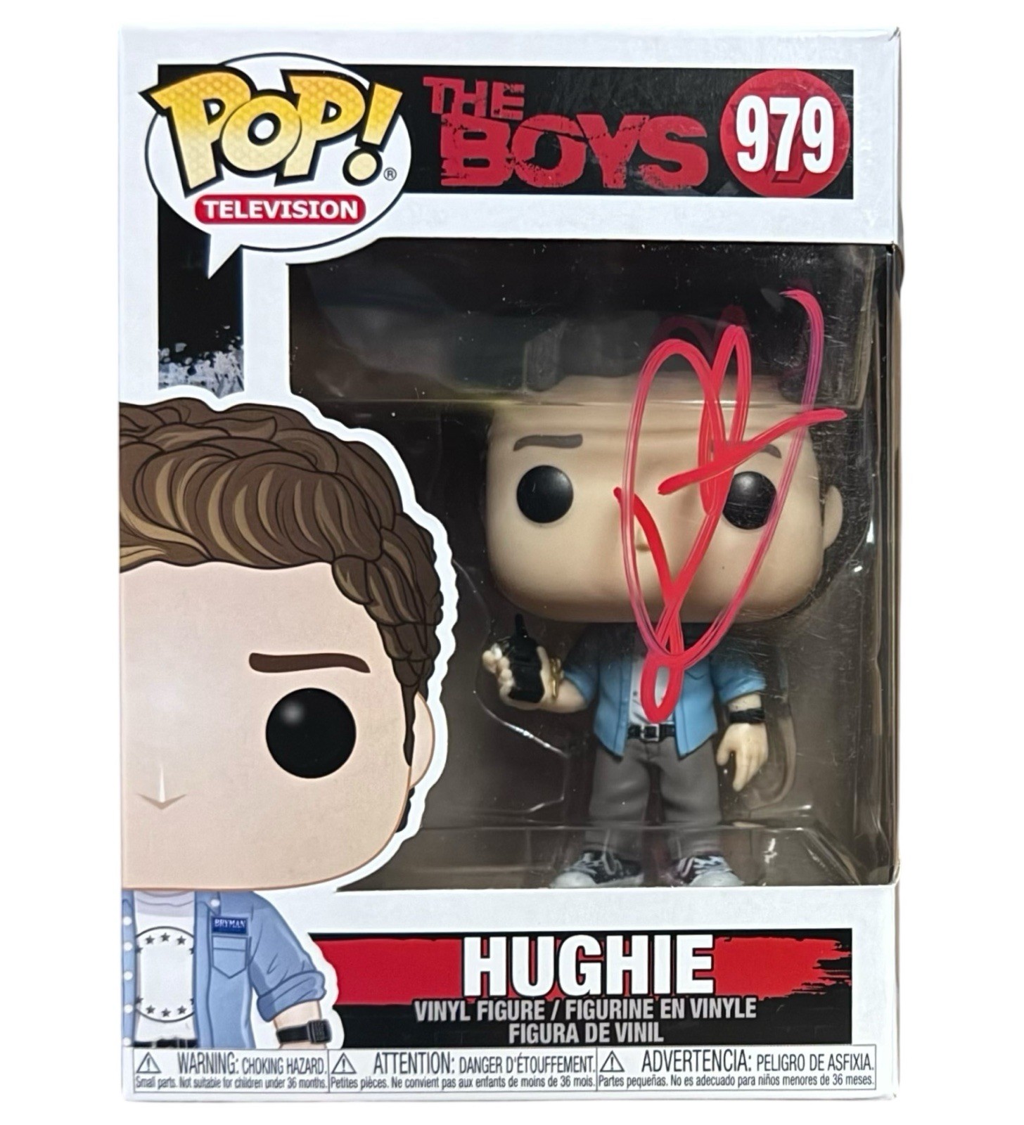Jack Quaid “The Boys” Signed Autograph Hughie Funko Pop #979 Figure Beckett COA