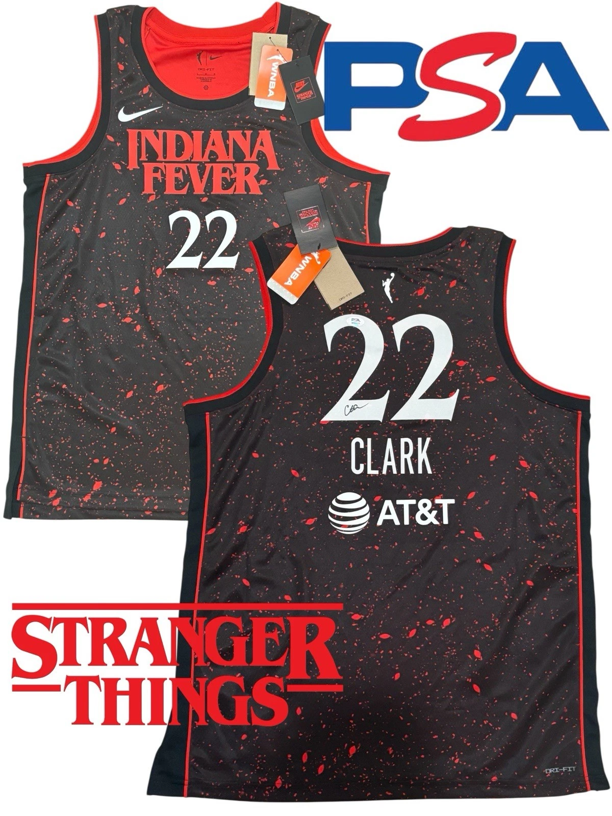 Caitlin Clark Signed 2025 Nike Authentic Stranger Things Rebel Jersey PSA AUTO