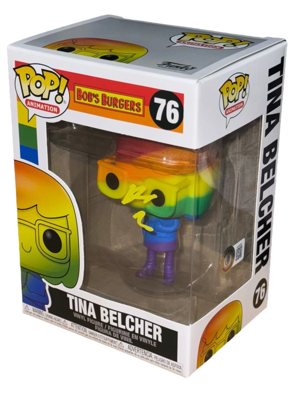 Dan Mintz Tina Belcher Bob's Burgers Signed Funko Pop #76 Autograph Beckett COA