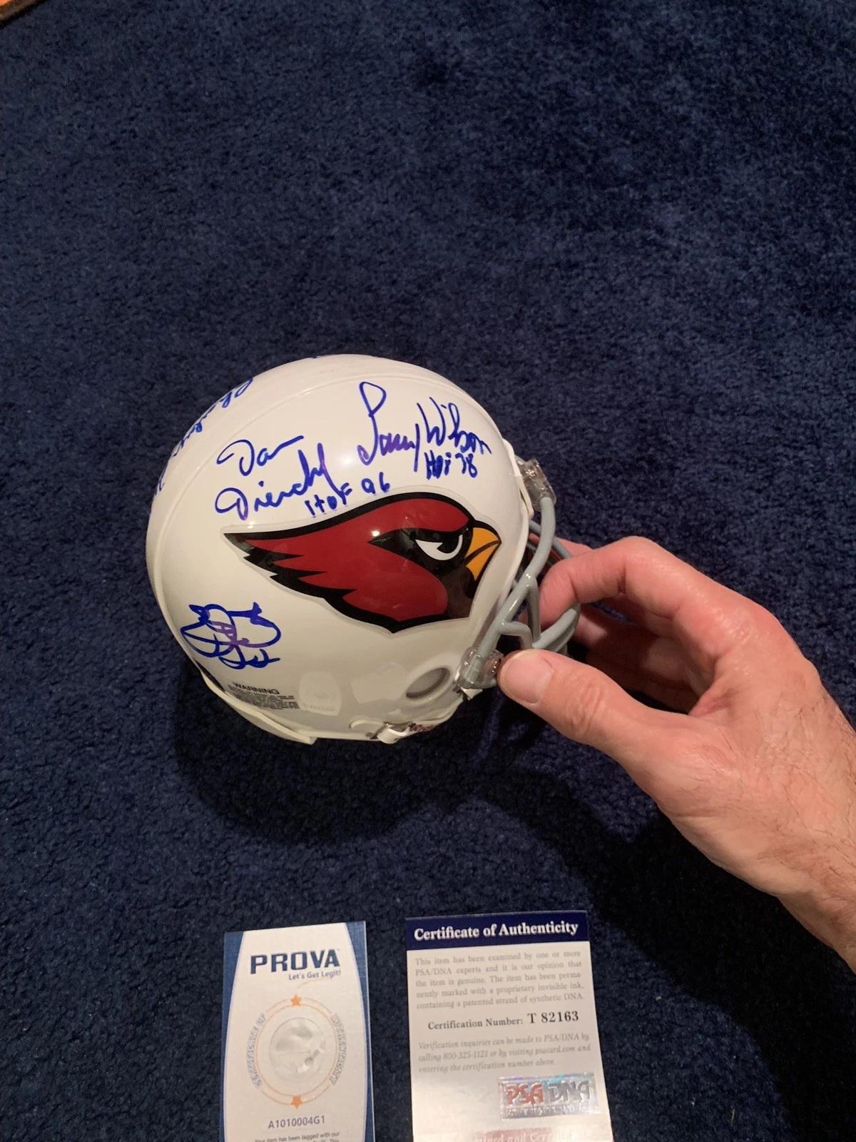 Cardinals Signed Mini Helmet Hof Wilson Wehrli Dierdorf Trippi Emmitt Smith +