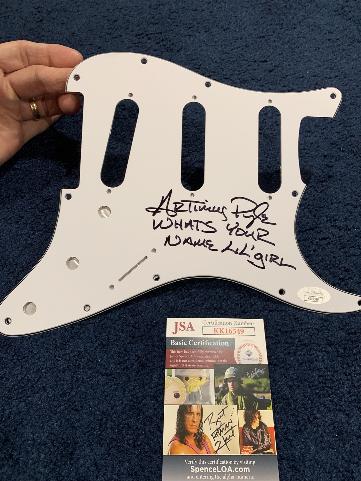 Artimus Pyle Signed Strat Pick Guard JSA Lynyrd Skynyrd Whats Your Name Lyrics