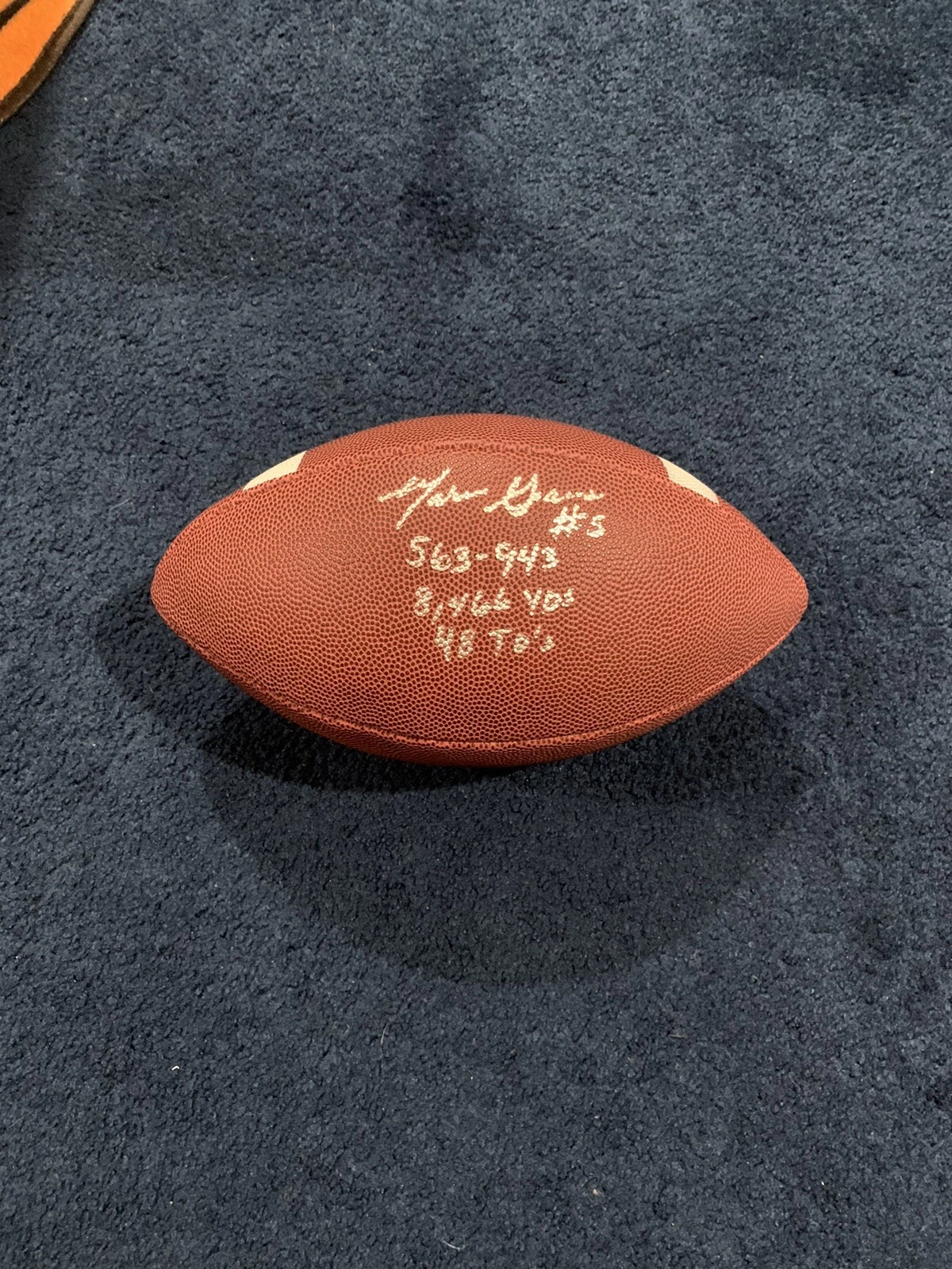 MARVIN GRAVES SIGNED Career Stat FOOTBALL SYRACUSE UNIVERSITY SU COA QB