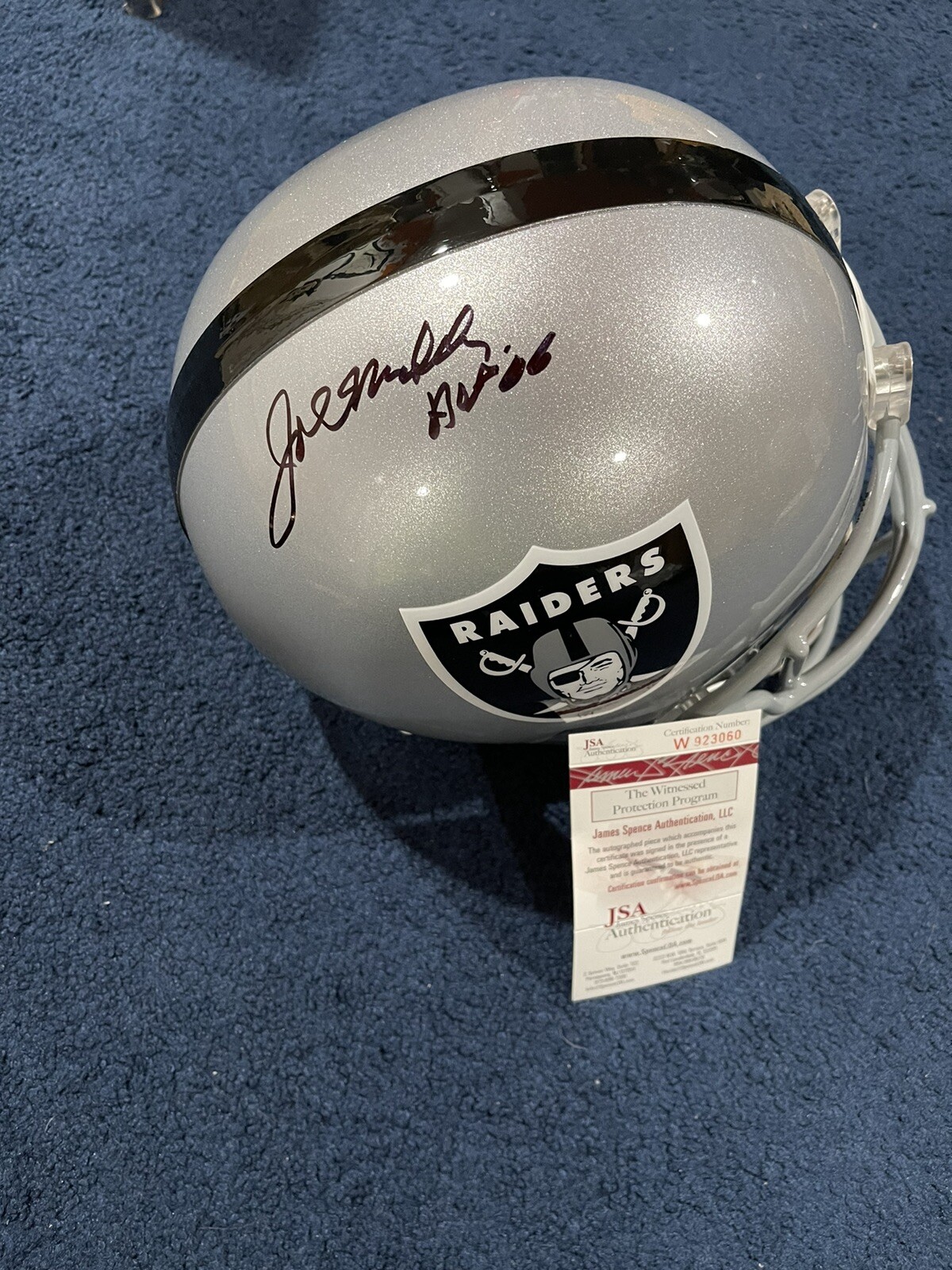 RARE John Madden SIGNED RAIDERS F/S HELMET HOF INSCRIPTION JSA WITNESS WOW