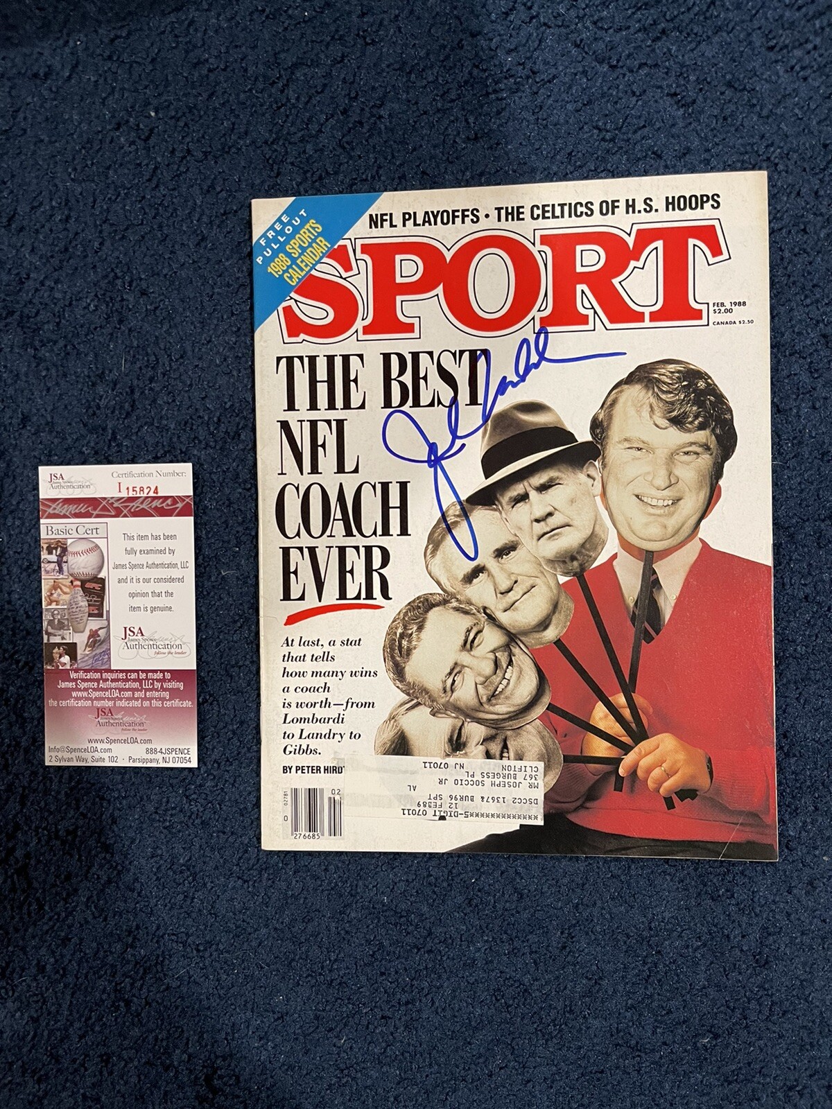 Rare JOHN MADDEN SIGNED Sport Magazine JSA OAKLAND RAIDERS