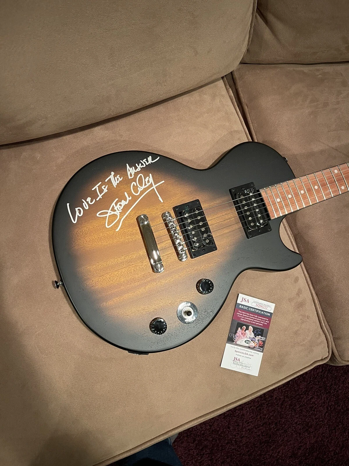 John Ford Coley Signed Les Paul Guitar JSA England Dan Love Is The Answer