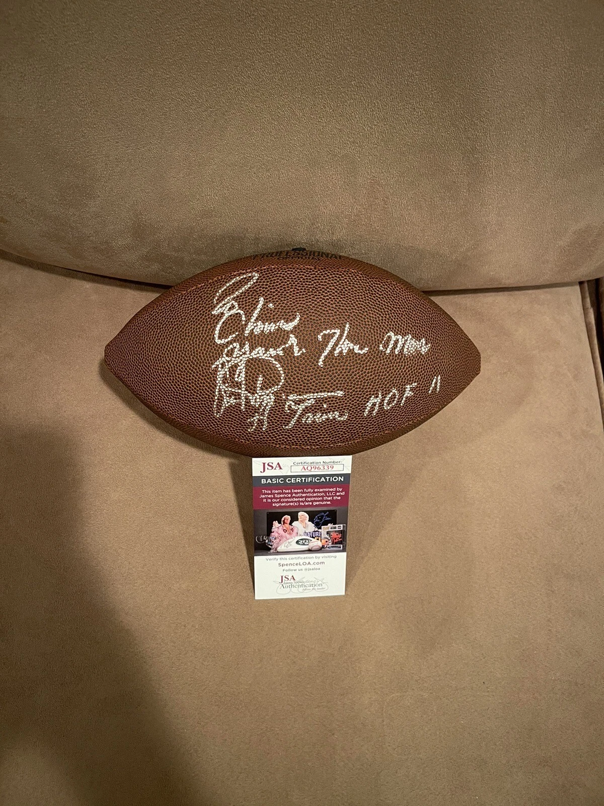 Artis Gilmore Signed Full Size Football, JSA, To Chris Your The Man