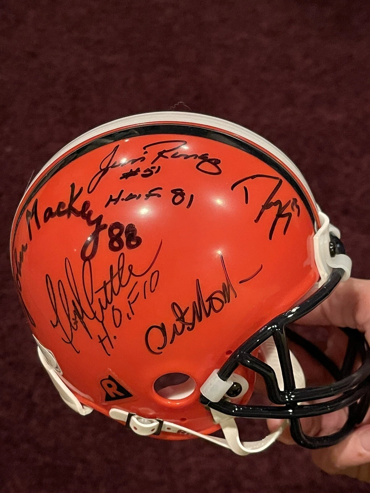 Ringo Brown Mackey Csonka Little Monk Freeney SIGNED SYRACUSE MINI HELMET JSA
