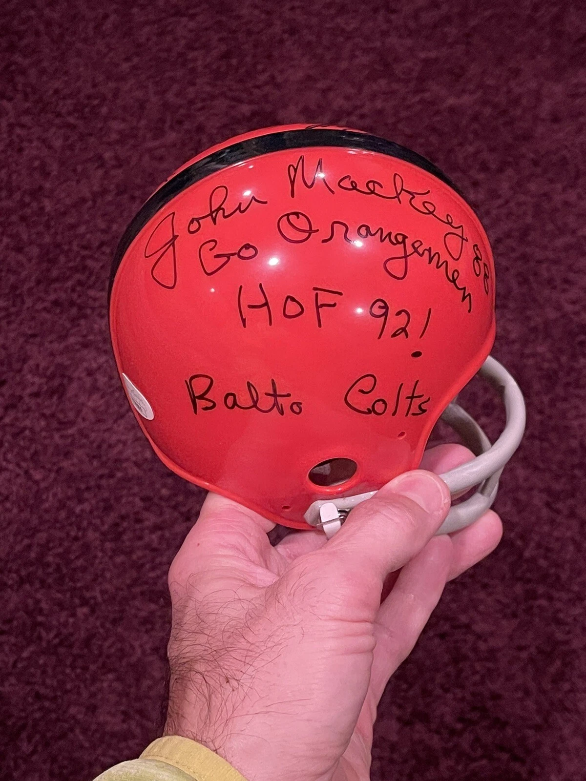 Jim Brown Mackey Csonka Little Monk Freeney SIGNED SYRACUSE  MINI HELMET JSA