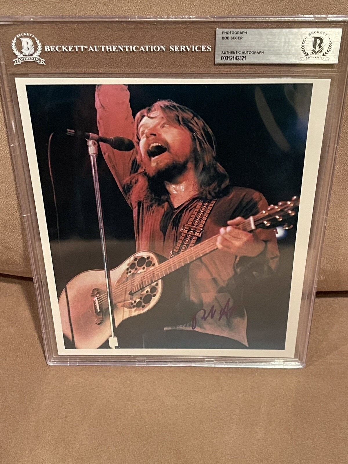 Bob Seger Signed Autographed 8 by 10 Photo Beckett Slabbed Silver Bullet Band