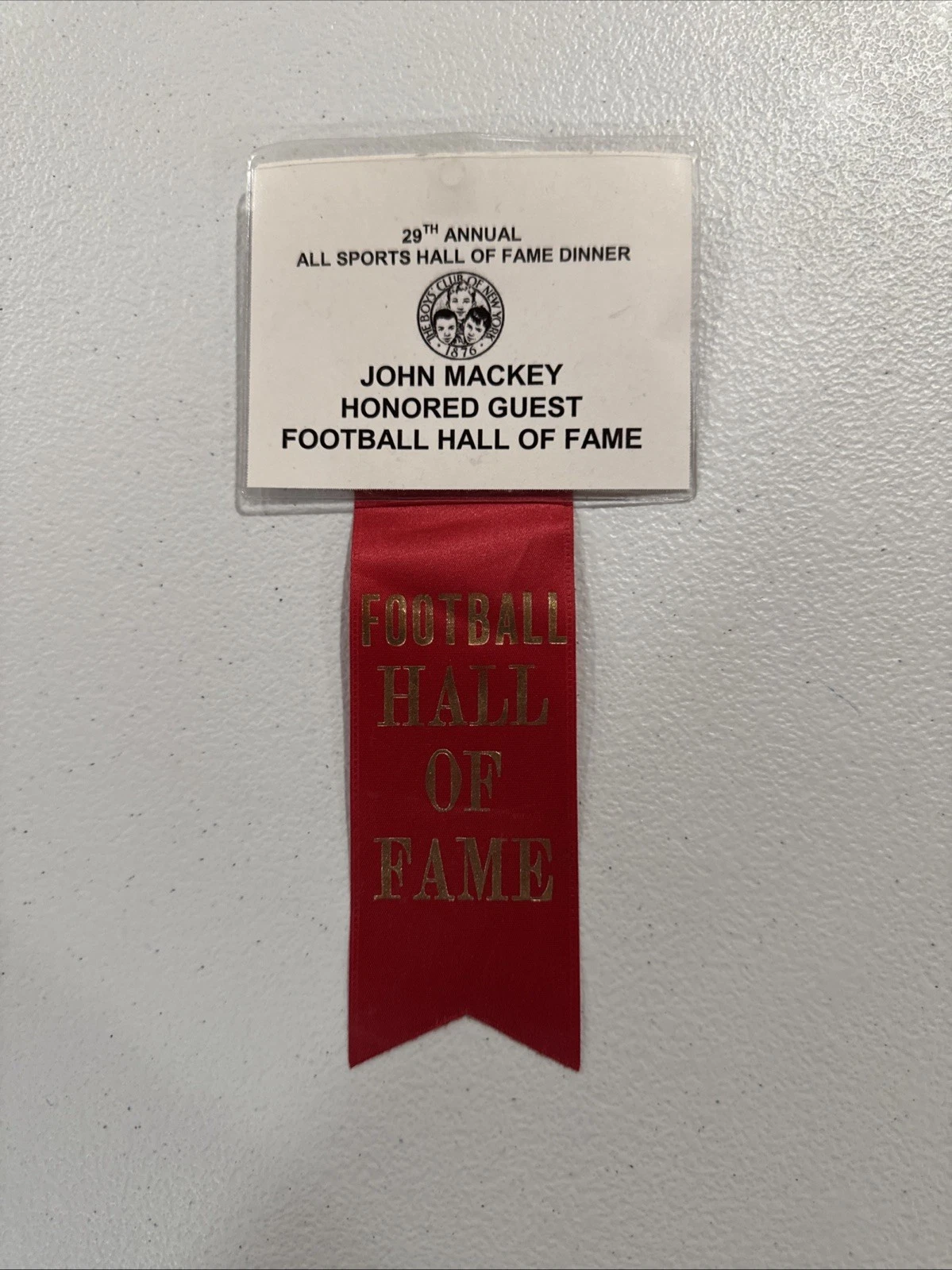 Rare John Mackey VIP Hall of Fame Pass Baltimore Colts Syracuse