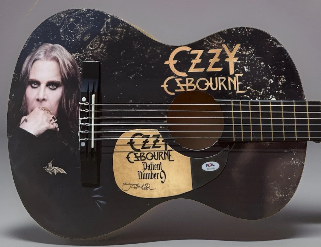 PSA/DNA Ozzy Osbourne Autographed Signed Limited Edition Graphic Acoustic Guitar