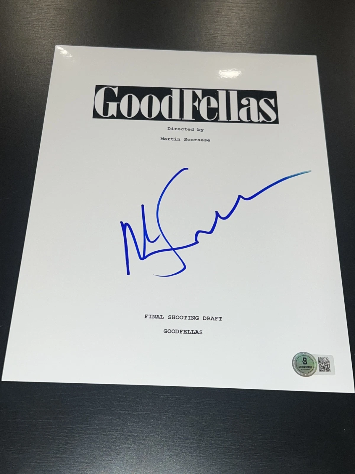 MARTIN SCORSESE SIGNED AUTOGRAPH MOVIE SCRIPT GOODFELLAS FULL SCRIPT BECKETT X2