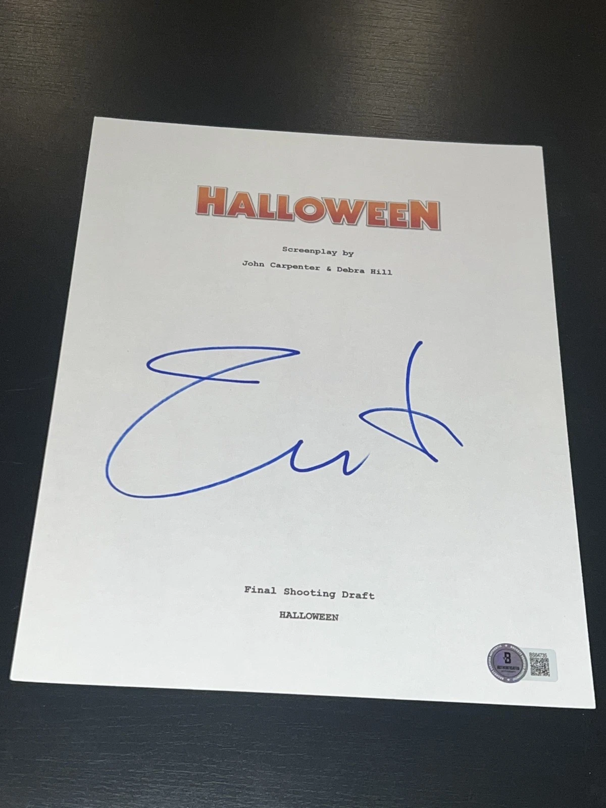 JAMIE LEE CURTIS SIGNED AUTOGRAPH MOVIE SCRIPT HALLOWEEN BECKETT BAS COA AUTO X1