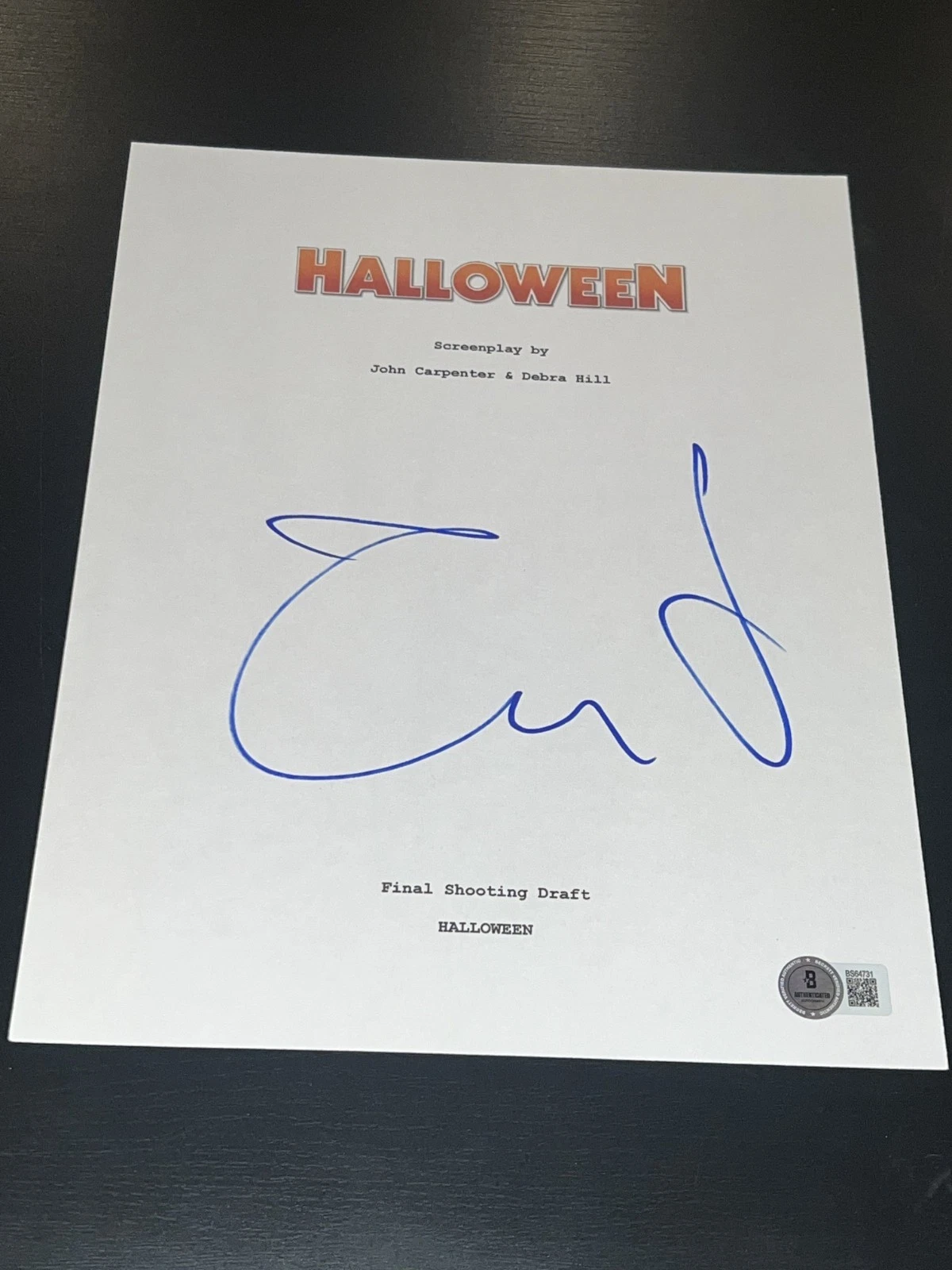 JAMIE LEE CURTIS SIGNED AUTOGRAPH MOVIE SCRIPT HALLOWEEN BECKETT BAS COA AUTO X5