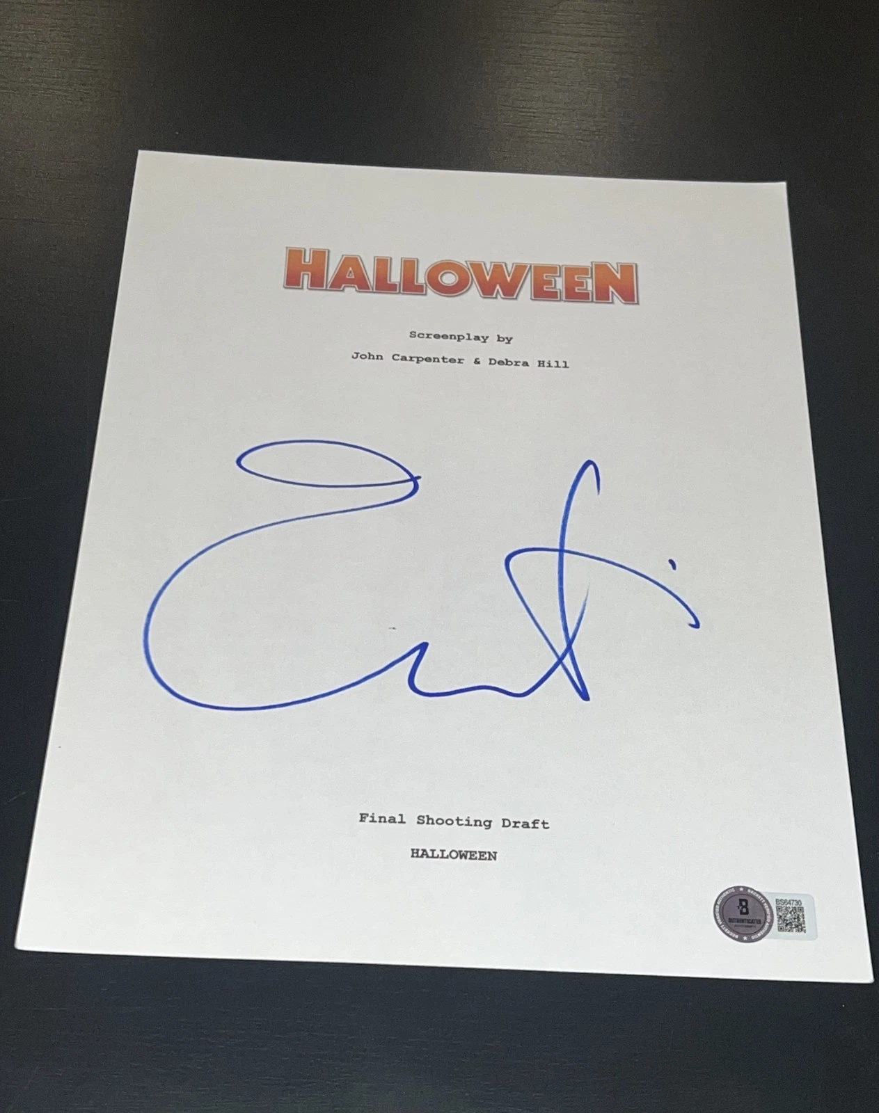 JAMIE LEE CURTIS SIGNED AUTOGRAPH MOVIE SCRIPT HALLOWEEN BECKETT BAS COA AUTO X6