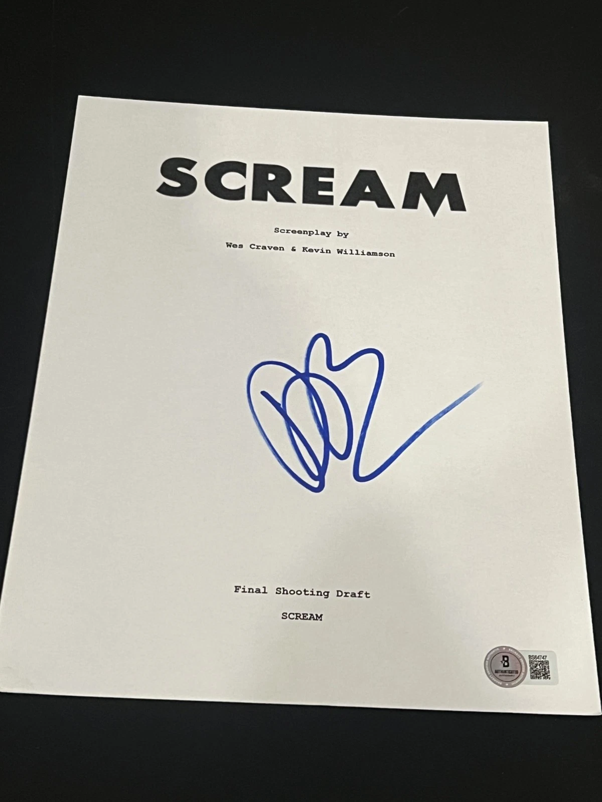 DREW BARRYMORE SIGNED AUTOGRAPH MOVIE SCRIPT SCREAM BECKETT BAS COA AUTO E