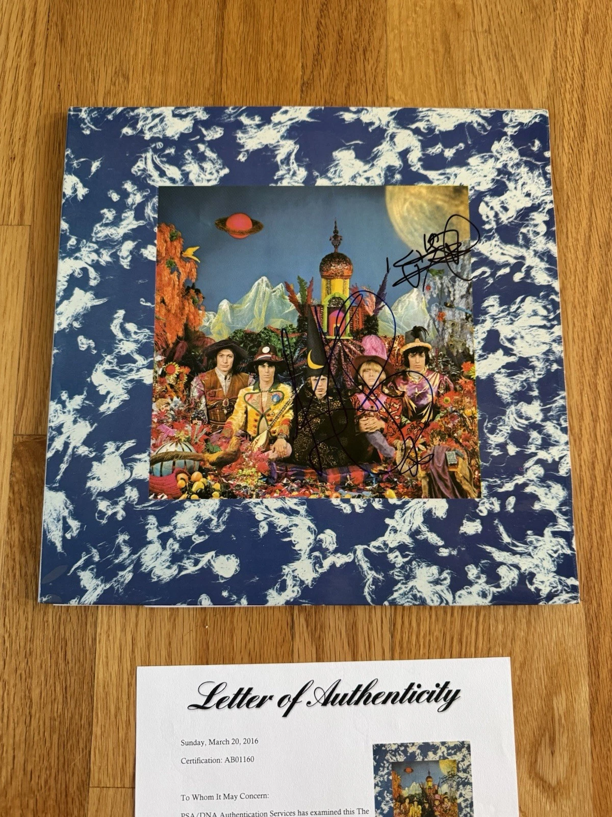 Rolling Stones Satanic Majesties Album Signed Keith Richards Charlie Watts PSA