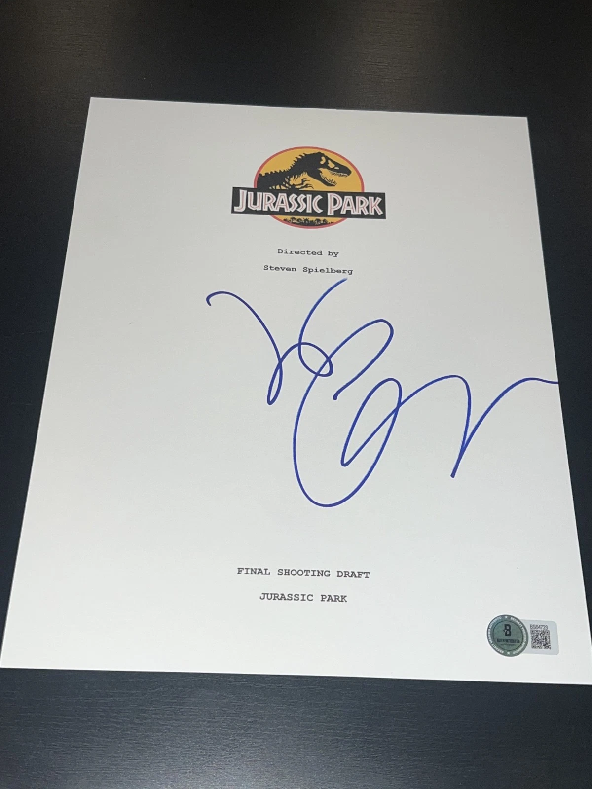JEFF GOLDLBLUM SIGNED AUTOGRAPH MOVIE SCRIPT JURASSIC PARK BECKETT BAS COA X5