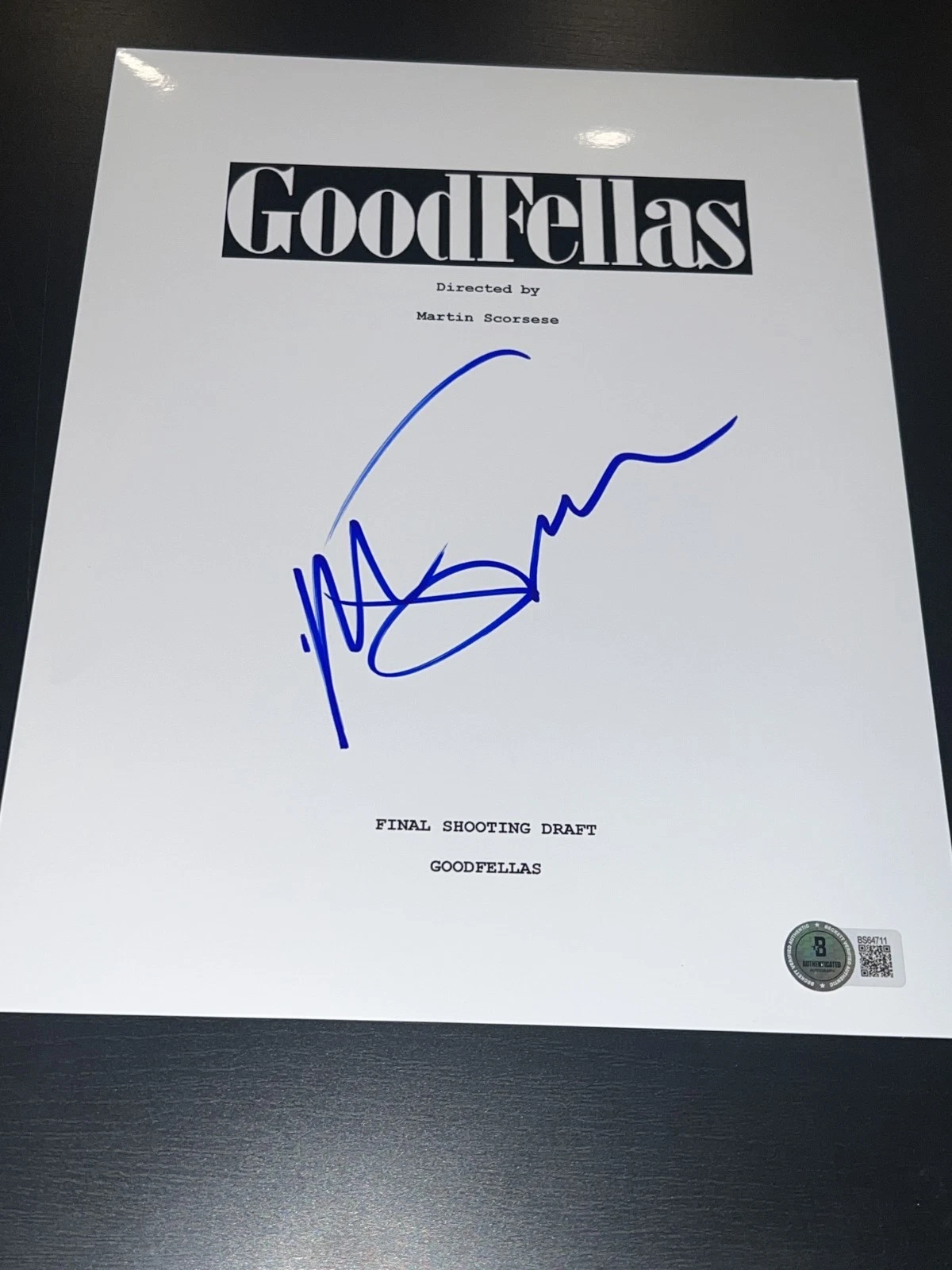 MARTIN SCORSESE SIGNED AUTOGRAPH MOVIE SCRIPT GOODFELLAS FULL SCRIPT BECKETT X3